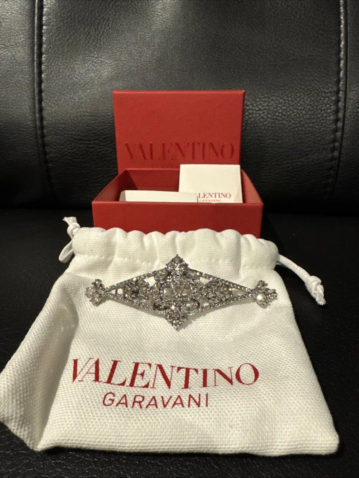 Valentino — VALENTINO Rêve Radieux Swarovski crystal-embellished silver-tone hair clip
