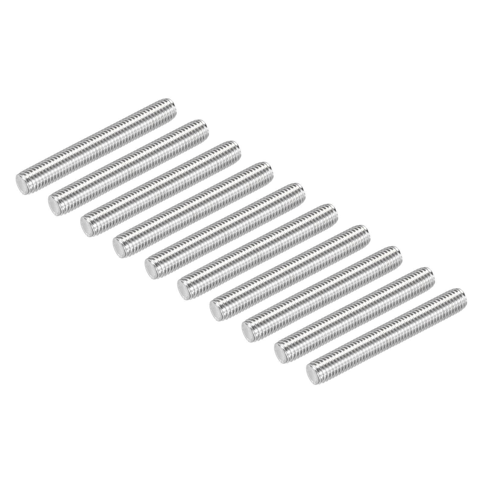Fully Threaded Rod M10x80mm 304 Stainless Steel Right Hand Threads Rod 10 Pack