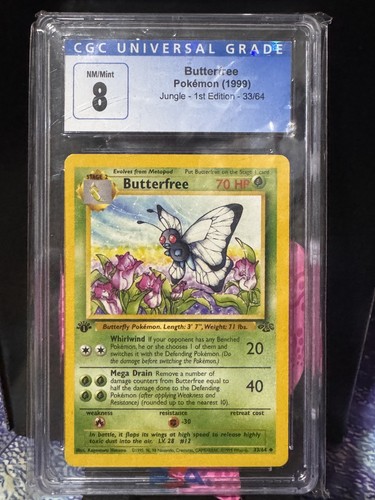 Butterfree (1st Edition) graded CGC 8.5 for sale on eBay