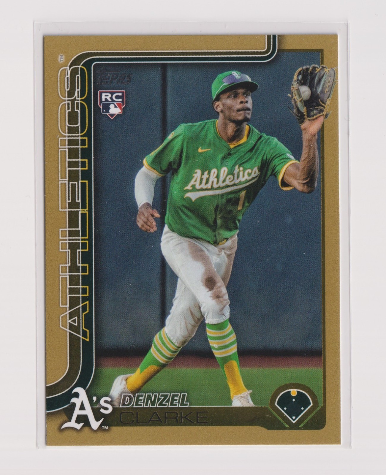 2025 Topps Update - DENZEL CLARKE - RC #US14 Gold Border 1048/2025 Athletics