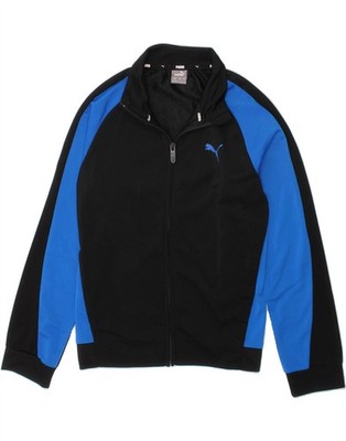 Puma Jungen Trainingsanzug Oberteil Jacke 9-10 Jahre schwarz Colourblock AF01