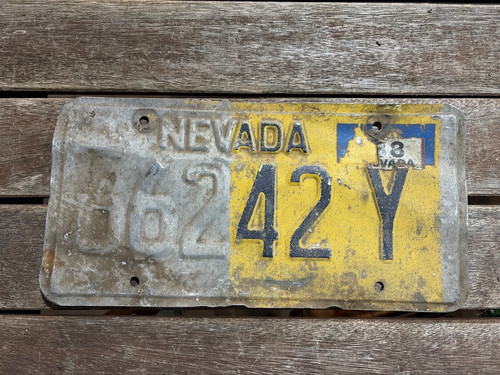 1988 Nevada LICENSE Plate 66242Y