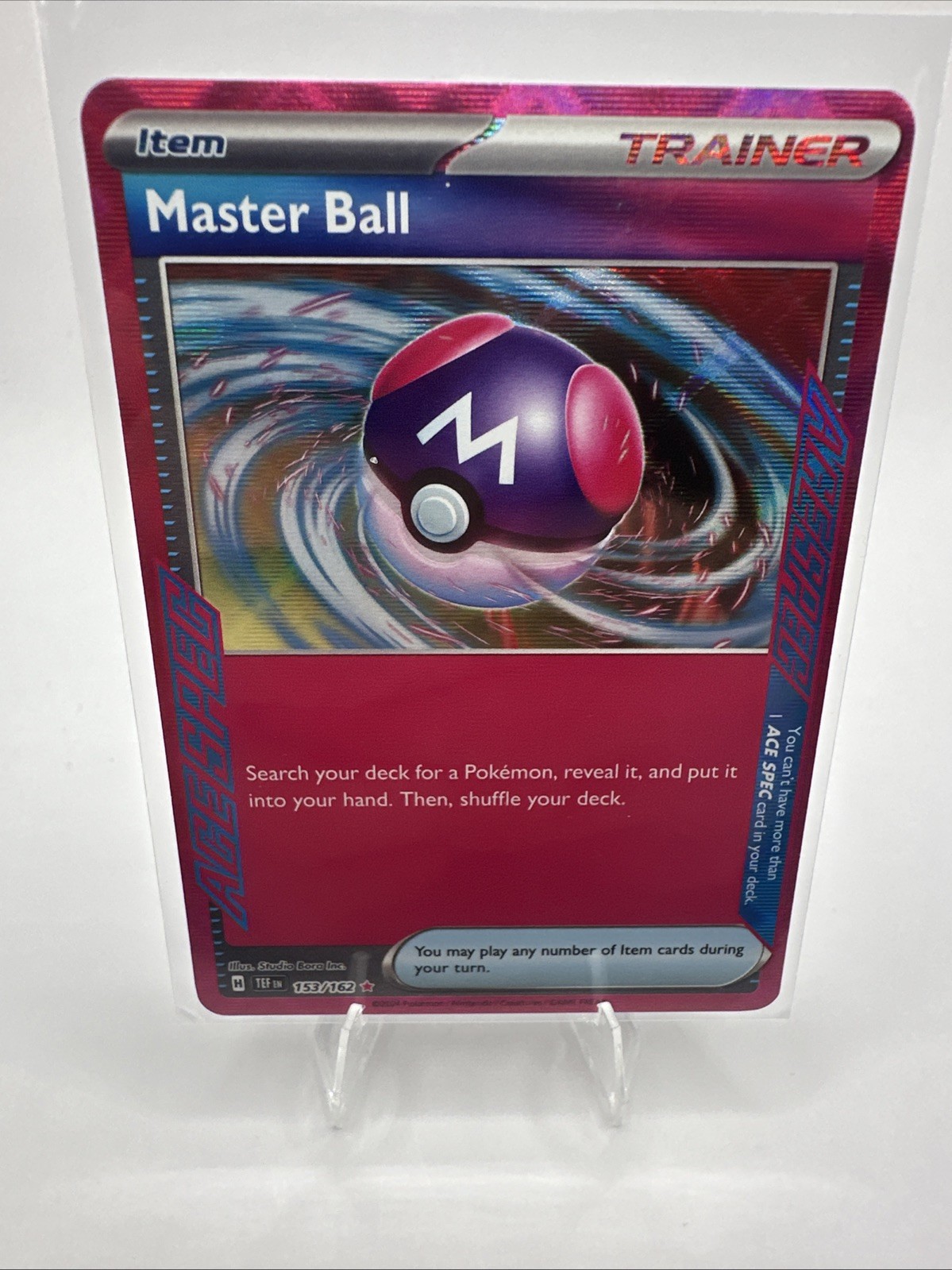 Master Ball 153/162 ACE SPEC Rare Temporal Forces Pokemon NM