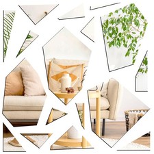 Acrylic Mirror Wall Stickers Irregular Mirror Stickers Wall Decor Peel and St...