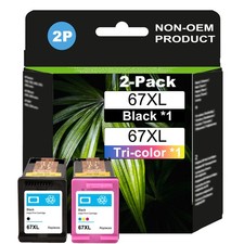 67XL Ink Cartridge for HP Deskjet 1255 2710e 2720e 4155e 4122e 4123e 4130e 4132e