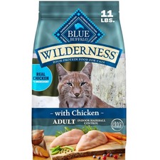 Indoor Cat Food - Chicken Flavor, Hairball Control, Grain-Free, 11 lb Bag
