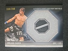 TARJETA DE RECUERDOS RELIQUIA MATE AUTÉNTICA CERTIFICADA URIJAH FABER UFC TOPPS 184/288