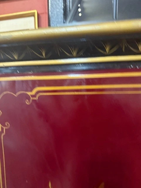 Gabinete Chinoiserie, Laca Verde Oriental Pintado a Mano, Vintage/Antiguo L00K Foto 3 de 4