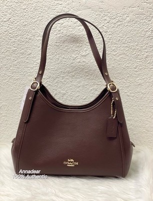 Buy Coach Erin Shoulder Bag In pebble Leather/Gold/Maple CAQ86 NWT