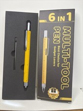 6 in 1 Multitool Pen Gadget - Tech Tool Pen with Screwdriver, Ruler  Level