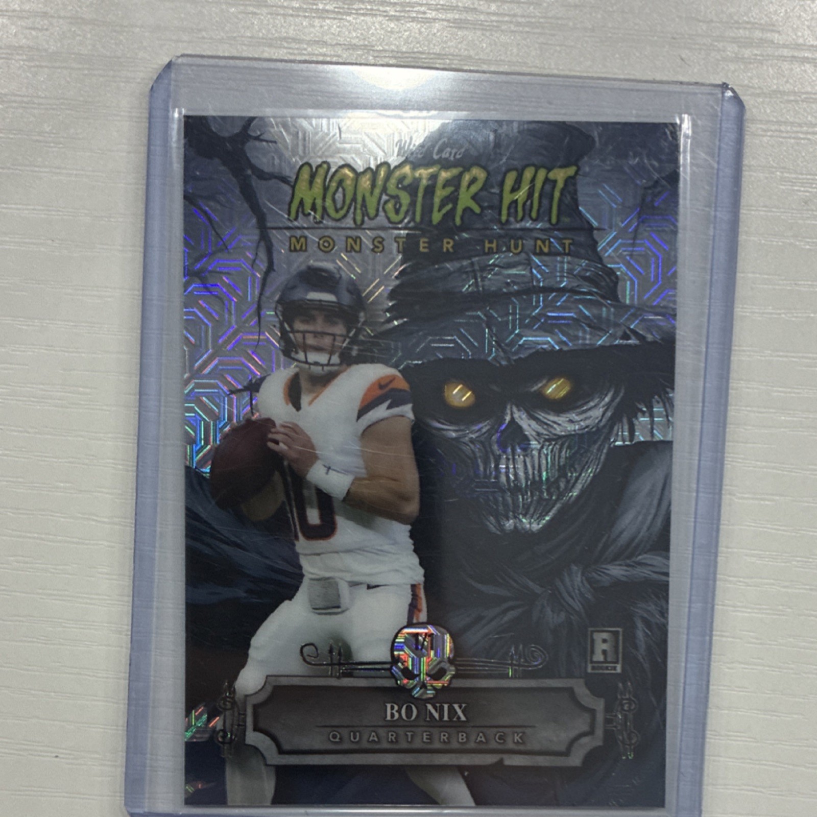 Bo Nix Wild Card Haunted Hits Monster Hunt Promo Monster Hit Pumpkin #BN Base