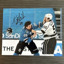 KURTIS GABRIEL SAN JOSE SHARKS NHL HOCKEY Signed Autographed 8x10 Photo E