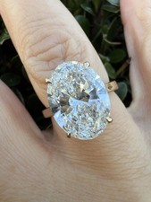 5ct OVAL LAB GROWN DIAMOND SOLITAIRE RING IGI CERTIFIED SET IN 9K YELLOW GOLD
