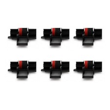 6 Pack Calculator Ink Rollers IR-40T Black Red Long-Life Fits for Casio HR-170L