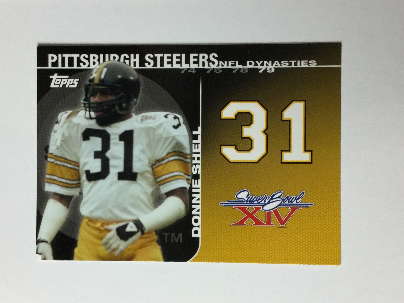 2008 Topps #DYN-DSH Donnie Shell NFL Dynasties Tribute Pittsburgh Steelers