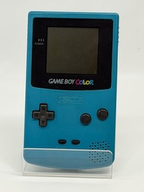 Gameboy Color Console Teal Blue Nintendo GBC Tested Works CGB-001