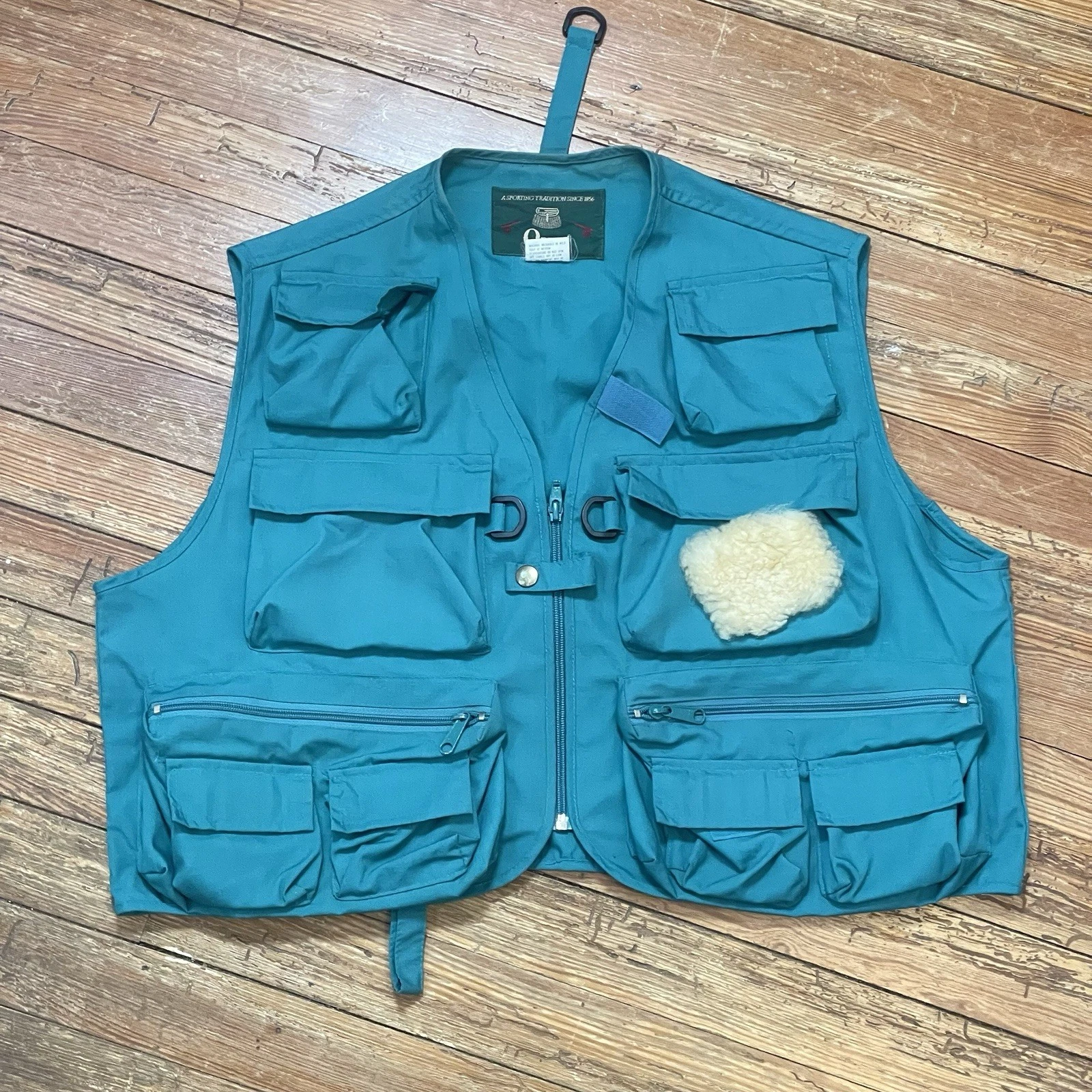 Vintage Orvis Fly Fishing Vest Size Medium Utility Tactical Rare Teal Hunting