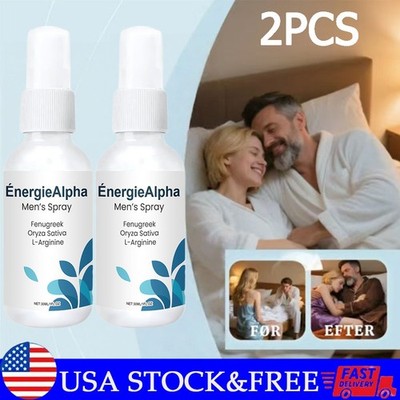 2PCS Energizing Spray, Male Care Spray,Improves Both & Endurance Unleashes