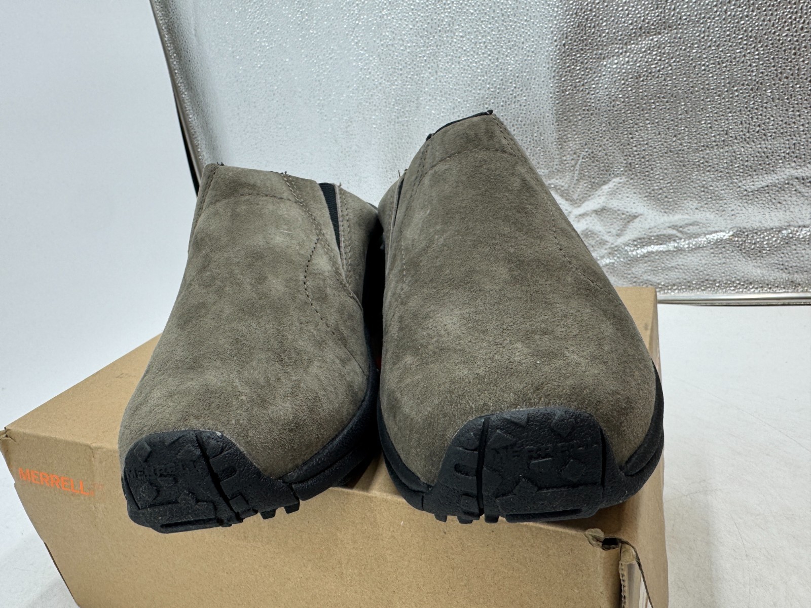 Merrell Jungle Slide Zoccoli Donna Gunsmoke Scamosciato Slip On Punta Tonda Comfort 9