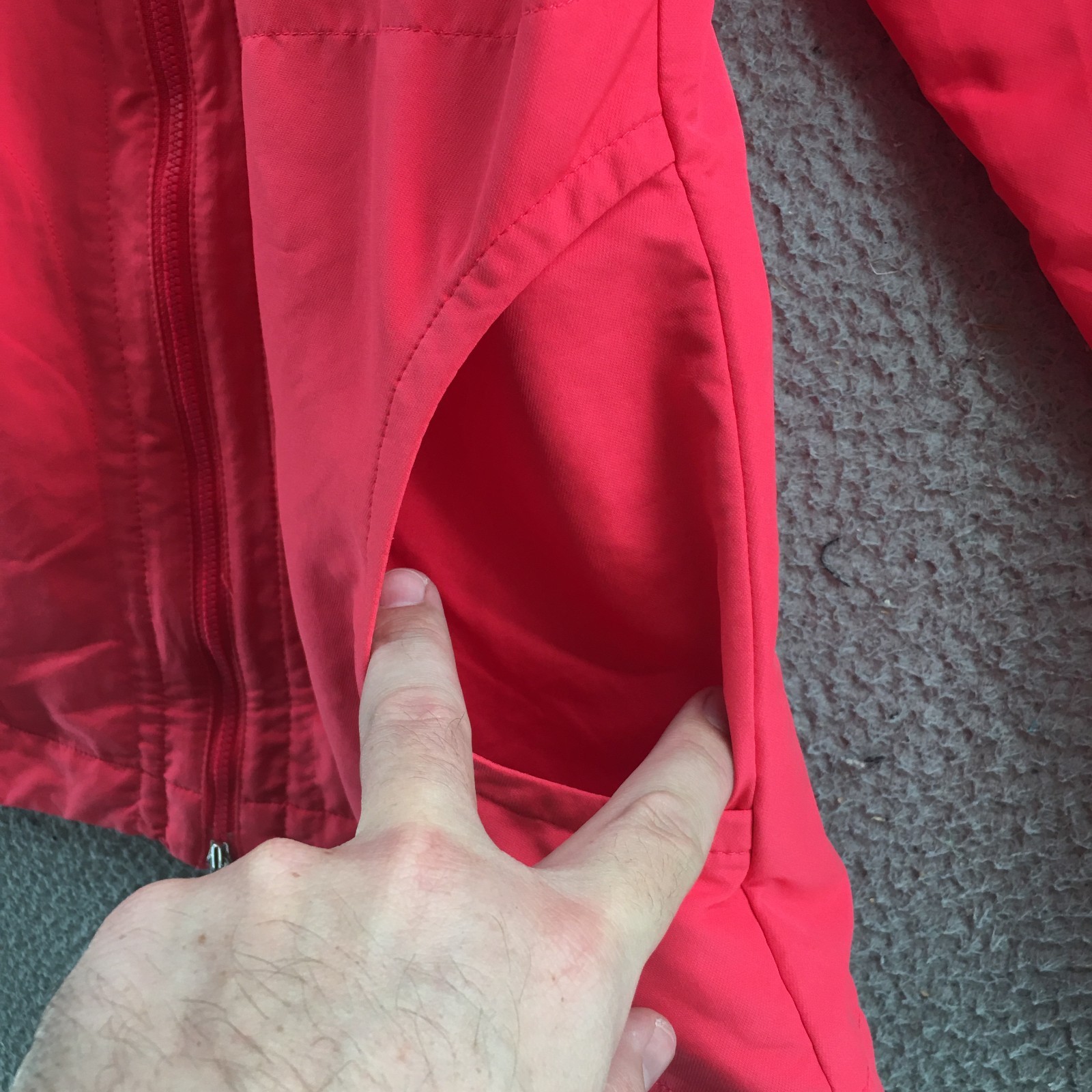 SACAI X NIKE Giacca a vento Nike Golf full zip donna M corallo manica lunga con cappuccio tasca