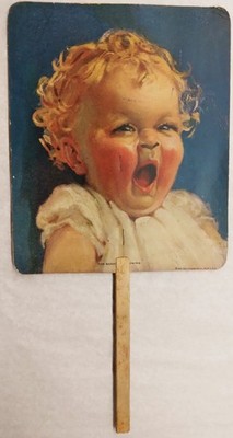 c1940 Hand Ad Fan ''NUT-X Oleomargarine'' - The Sandman's Coming