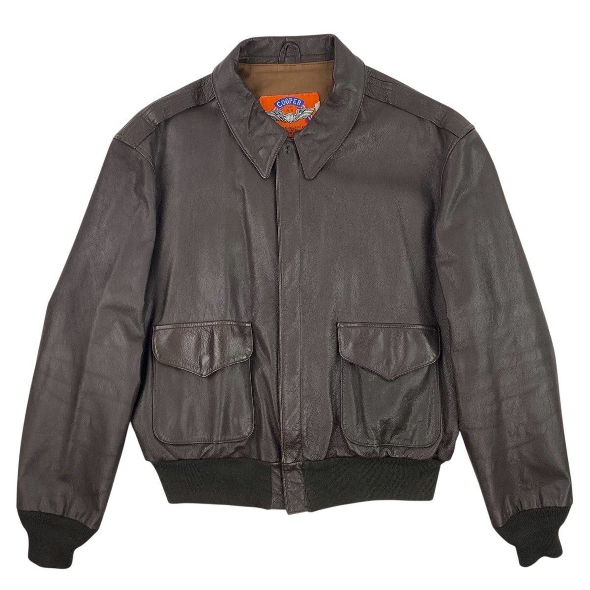 Vintage Cooper Type A-2 Goatskin Leather Flight Bomber Jacket