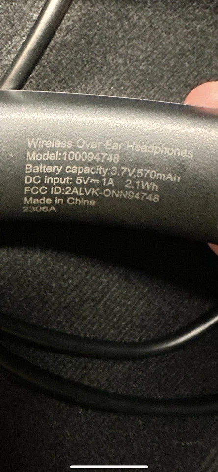 onn black bluetooth Wireless On Ear Headphones headphones With Case  - Image 4 of 4