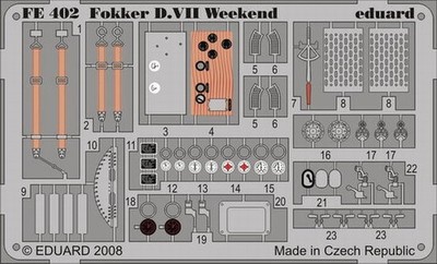 Eduard 1/48 Fokker D.VII Cockpit+Seatbelt (Eduard) FE402