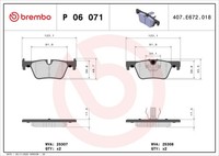 Hinterachse Brembo P 06 071X Bremsbelagsatz, Scheibenbremse FüR Bmw,Bmw (Brillia