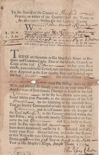 1732, Connecticut, Dr. Ebenezer Gray signed writ of debtors prison, Huntington