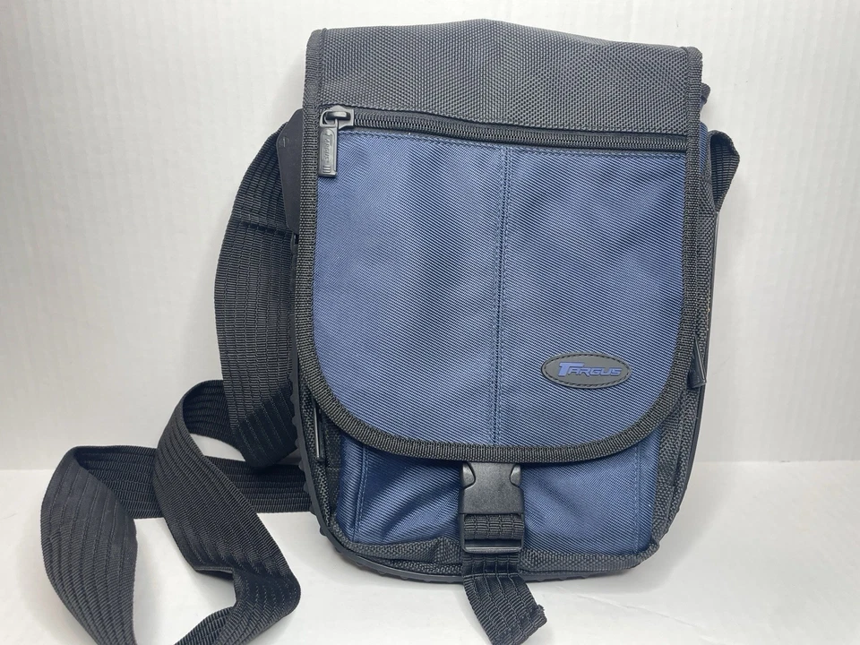 Bolso de Hombro Targus Pequeño Camera Tech Azul Negro Correa Ajustable Bolsillos Acolchados Foto 2 de 4