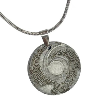 Muonionalusta meteorite Necklace pendant Carving