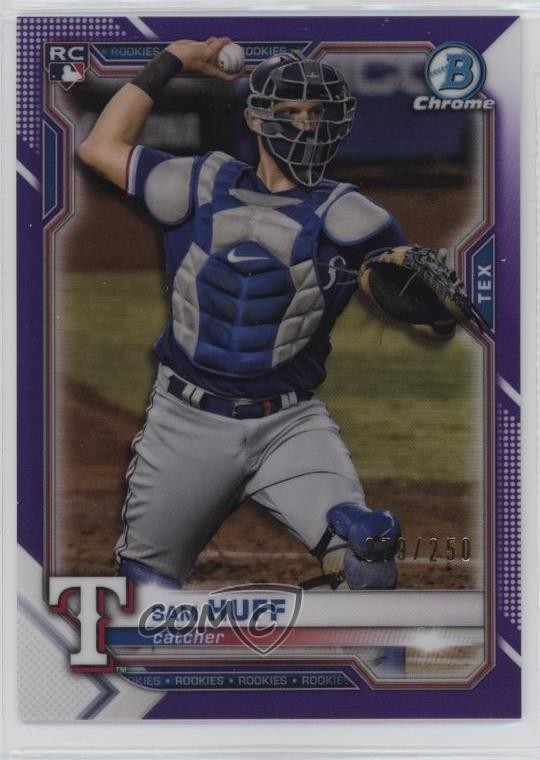 2021 Bowman Chrome Purple Refractor 79/250 Sam Huff #91 us8