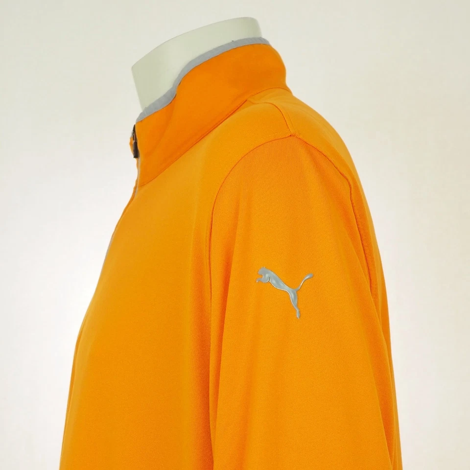 Puma Golf Pullover Shirt Mens 2XL XXL Orange 1/4-Zip Performance Wicking Blend - Image 3 of 4