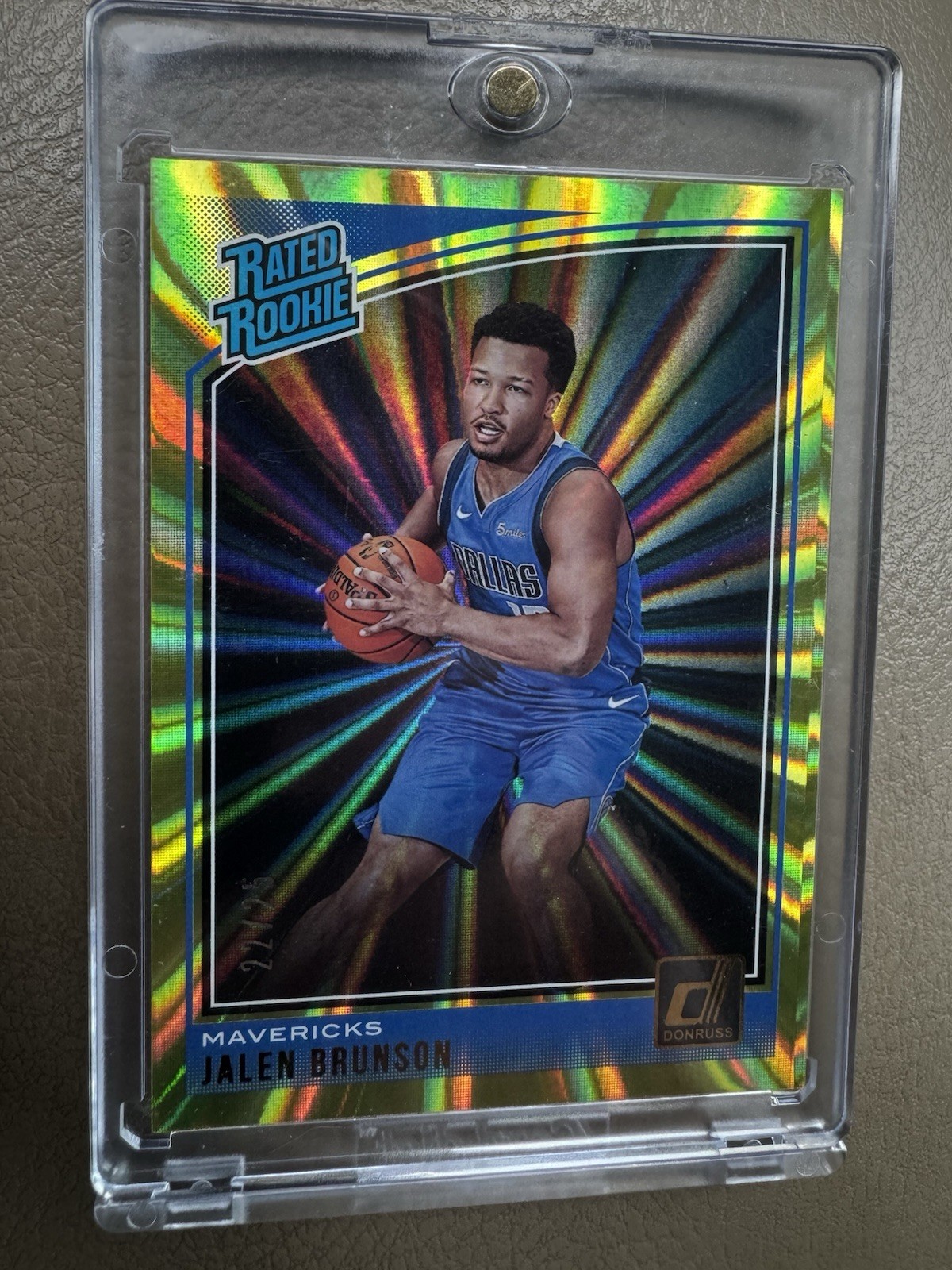 2018-19 Panini Donruss - Rated Rookies Jalen Brunson #179 Yellow Laser /25 (RC)
