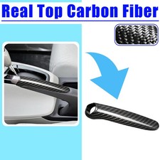Kit de embellecedor de palanca de freno de mano central de fibra de carbono para Honda Civic 2012-2016