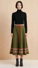 Vintage Strasser Trachten Alpine Folk 1960s Skirt Cottagecore Milkmaid Dirndl