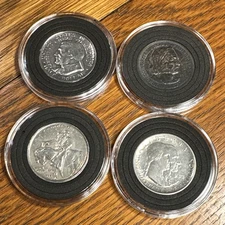 Collection Of 4 Commemorative Half Dollars 50C In Protective Cases