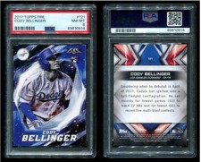 CODY BELLINGER 2017 Topps Fire # 121 PSA 8