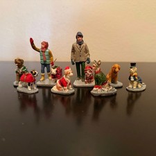 Lot of Lemax Costumed Canines Holiday Village...