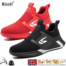 Mens Safety Trainers Running Work Boots Steel Toe Cap Shoes ESD Womens Cushion
