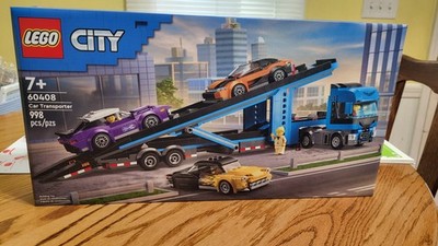 LEGO City Car Transporter 60408 Truck Sports Muscle Car Trailer Cab retired lego