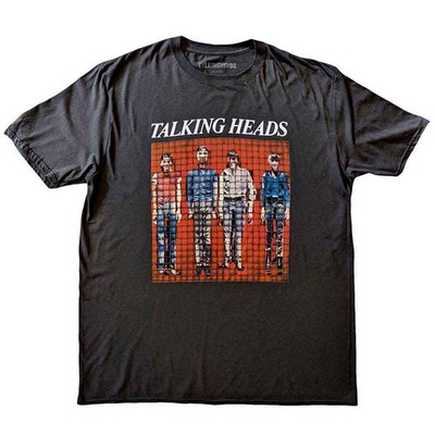 Talking Heads T Shirt Pixel Portrait new Official Unisex Charcoal Grey