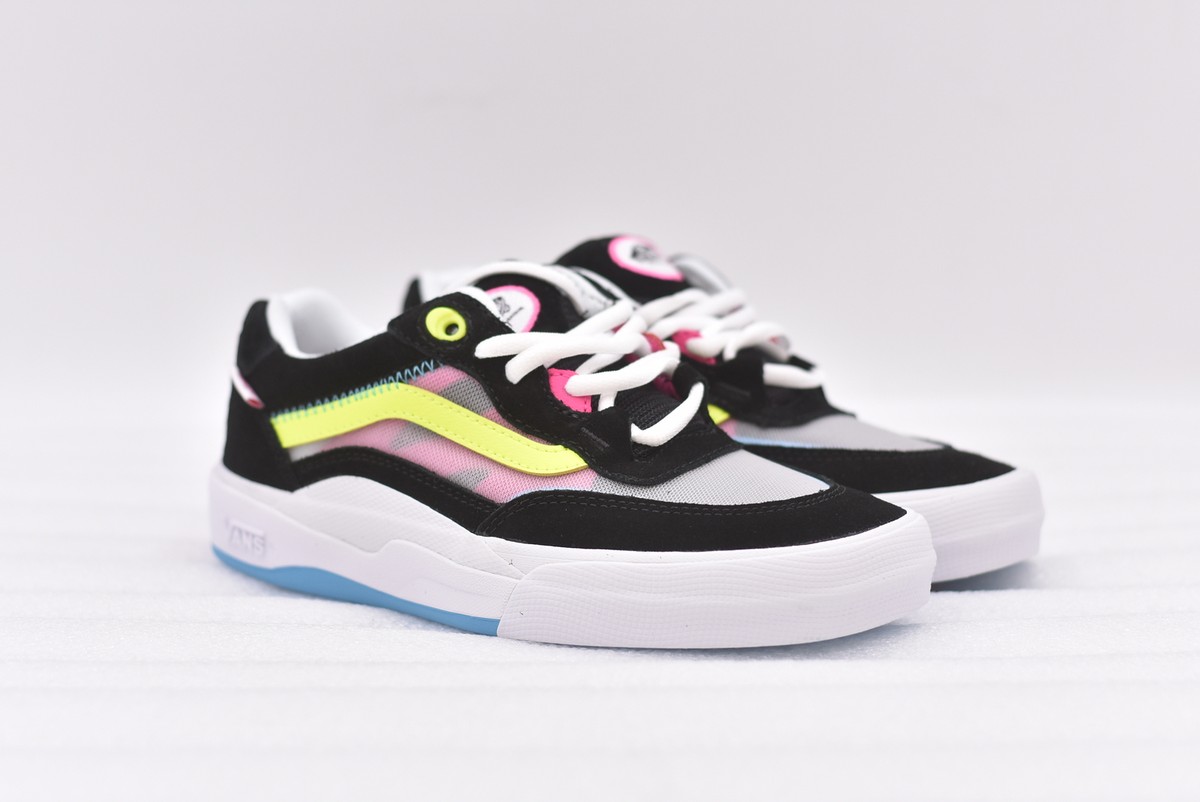 Men's Vans Wayvee Low Top Suede Skate Shoes in Neon Rave