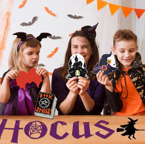 🙂 Halloween Hokuspokus Banner: 2 Stck. Hexen Halloween Spukhaus Thema - Bild 5 von 7