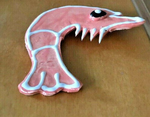 Shrimp Pin Brooch Handmade Ceramic Pam Martin Savannah GA Coast Islands New - 第 7/9 張圖片
