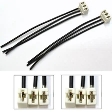 Wire Pigtail Female Ceramic H15 Two Harness Head Light Bulb Socket Connector OE