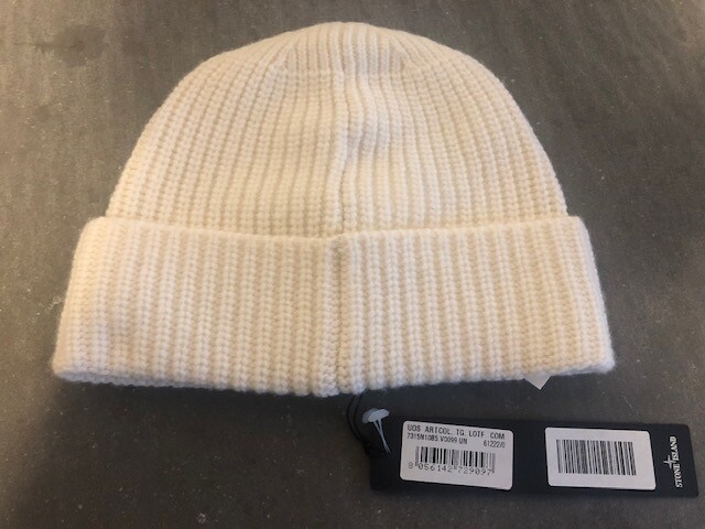 Stone Island Cappello Di Lana Bianco Stone Island Original