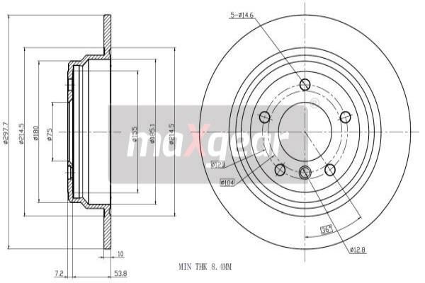 2X Maxgear 19-0987 Bremsscheibe FüR BMW-image