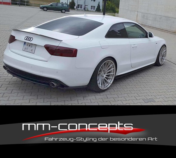 Cup Diffusor Seiten AnsäTze Schwarz FüR Audi A5 S-Line Heckansatz Side Flaps-image